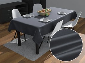 Biante Saténový obdĺžnikový obrus polyesterový Satén LUX-L049 Antracitovo sivý 80x120 cm