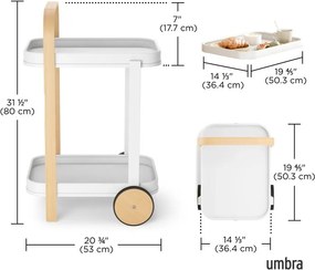 Servírovací stolík na kolieskach 44x53 cm Bellwood - Umbra