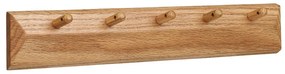 Nástenný vešiak z dubového dreva v prírodnej farbe 50 cm Barco – House Nordic