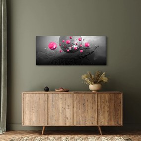 Obraz ružových abstraktných gulí (120x50 cm)