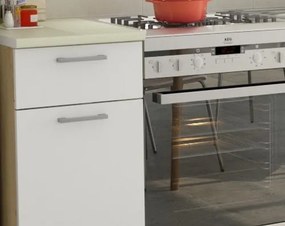 Kuchynský  blok Irma, dub artisan/biela