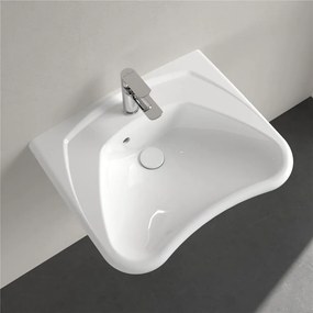 VILLEROY &amp; BOCH ViCare závesné umývadlo s otvorom, s prepadom, 600 x 490 mm, biela alpská, s povrchom CeramicPlus, 711963R1