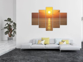 Obraz - Západ slnka nad oceánom (150x105 cm)