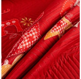 Prehoz na posteľ RETRO RENDEER, červený Rozmer: 220 x 240 cm