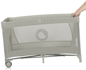 Lionelo - Cestovná postieľka FLOWER Cappuccino