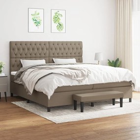 Boxspring posteľ s matracom sivohnedý 200x200 cm látka 3136865