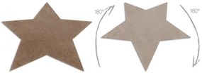 Koberec protišmykový SHAPE 3148 hviezda Shaggy - camel, béžový plyš