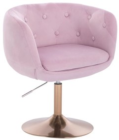 LuxuryForm DESIGN Kreslo MONTANA VELUR na zlatom tanieri - levanduľa