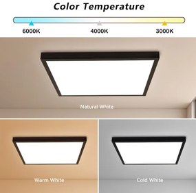 Brilagi - LED Kúpeľňové svietidlo FRAME LED/50W/230V 3000/4000/6000K IP44 čierna