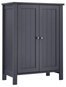 voľne stojaca skrinka do kúpeľne, s 2 dverami a 2 policami, šedá