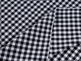 Biante Bavlnený štvorcový obrus Olivia OL-015 Čierno-biela kocka malá 100x100 cm