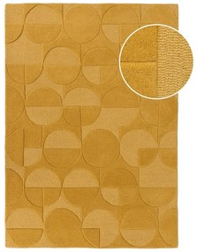 Žltý koberec z vlny Flair Rugs Gigi, 120 × 170 cm