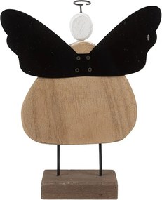 Dekorácia drevená figúrka anjel so srdiečkom Angel Rustic L - 20*6*25 cm