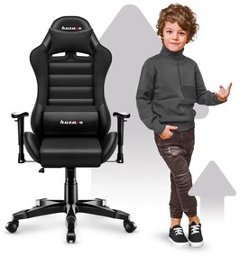Ergonomické čierne herné kreslo pre teenegerov