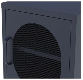 Tmavomodrý kovový nočný stolík Diora – Marckeric