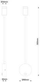 Globo 57311N - LED Flexibilná lampička MILLY 1xLED/3W/230V