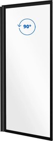 Besco Vaňová zástena ENZO BLACK 70140 (70x140 cm | Transparent)