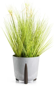 PLASTOVÝ KVETINÁČ MOSS 26X25 CM IMITÁCIA BETÓNU SIVÁ