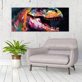 Obraz - Dinosaurus, maľba (120x50 cm)