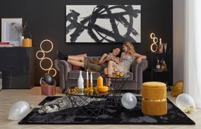 Pohovka Chesterfield, stredně šedá látka