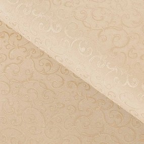 Biante Teflónový oválny obrus TF-092 Ornamenty - béžová light 120x160 cm