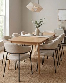 Jedálenská stolička s podrúčkami Bianca, béžová