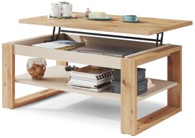 NUO dub artisan / béžová, konferenčný stolík