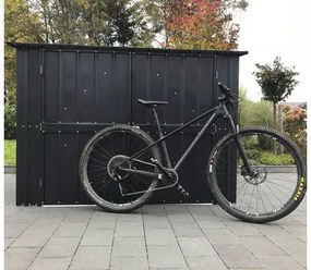 Plechový záhradný domček Globel 6x6 pre 4 bicykle 200x189 cm antracit