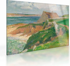 Sklenený obraz - Henri Moret, The Island of Raguenez, Brittany, reprodukcia (70x50 cm)