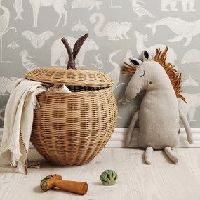 Ferm Living Prútený kôš s vekom Apple