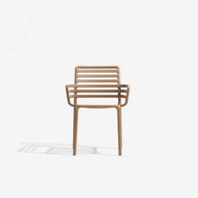 DOGA ARMCHAIR záhradná stolička s podrúčkami cappuccino