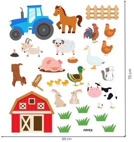 PIPPER. Samolepka na stenu "Farma"