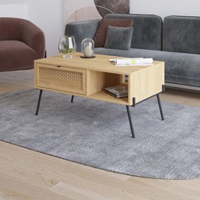 Konferenčný stolík v dekore duba v prírodnej farbe 60x100 cm Ecrin – Marckeric