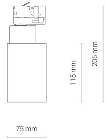 Nowodvorski koľajnicové bodové svietidlo CTLS 8750