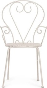 Béžová kovová záhradná stolička Etienne – Bizzotto