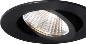 Sada 6 zapustených bodových svetiel čierna 6,8 cm vrátane LED 750 lm stmievateľné IP23 - Gaius