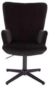 LuxuryForm DESIGN Kreslo AMADEO VELUR na čiernom kríži - čierné
