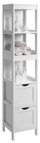 Kúpeľňová skrinka s otvorenými policami VASAGLE BBC66WT