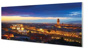 Obraz na akrylátovom skle Taliansko night panorama mostov 120x60 cm