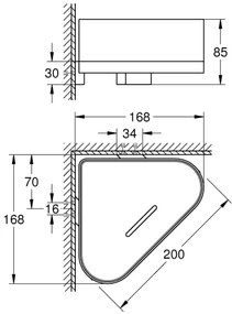 GROHE 41038000 - Rohová sprchová vanička SELECTION v lesklom chróme