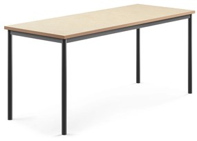 Stôl SONITUS, 1800x700x760 mm, linoleum - béžová, antracit