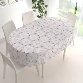 Biante Dekoračný oválny obrus PML-031 Designové geometrické obrazce na bielom 50x100 cm