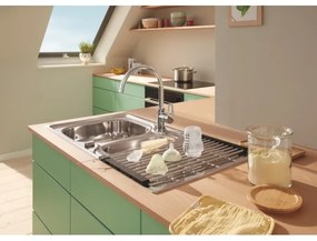 GROHE 40856SD0 - Odkvapávacia doska 450 × 348 mm, kartáčovaná nerezová oceľ