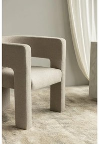 Tmavobéžové designové kreslo ALPAH E
