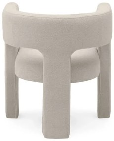 Béžovo-sivé dizajnové kreslo ALPAH E