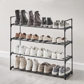 4-poschodový kovový stojan na topánky 92x30x72cm