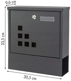Moderná poštová schránka z pozinkovanej ocele