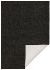 NORTHRUGS - Hanse Home koberce Kusový koberec Twin-Wendeteppiche 103096 schwarz creme – na von aj na doma - 80x350 cm