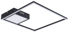 RABALUX LED stropné designové osvetlenie SIRIUS, 30W, denná biela, čierne, štvorcové