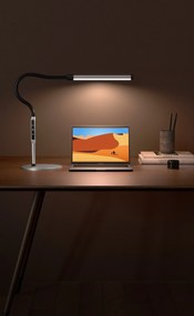 Stolná LED lampa LUCIO, základňa, diaľkový ovládač